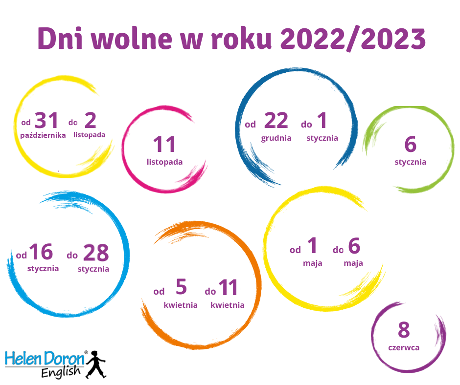 dni wolne w roku 2022/23
