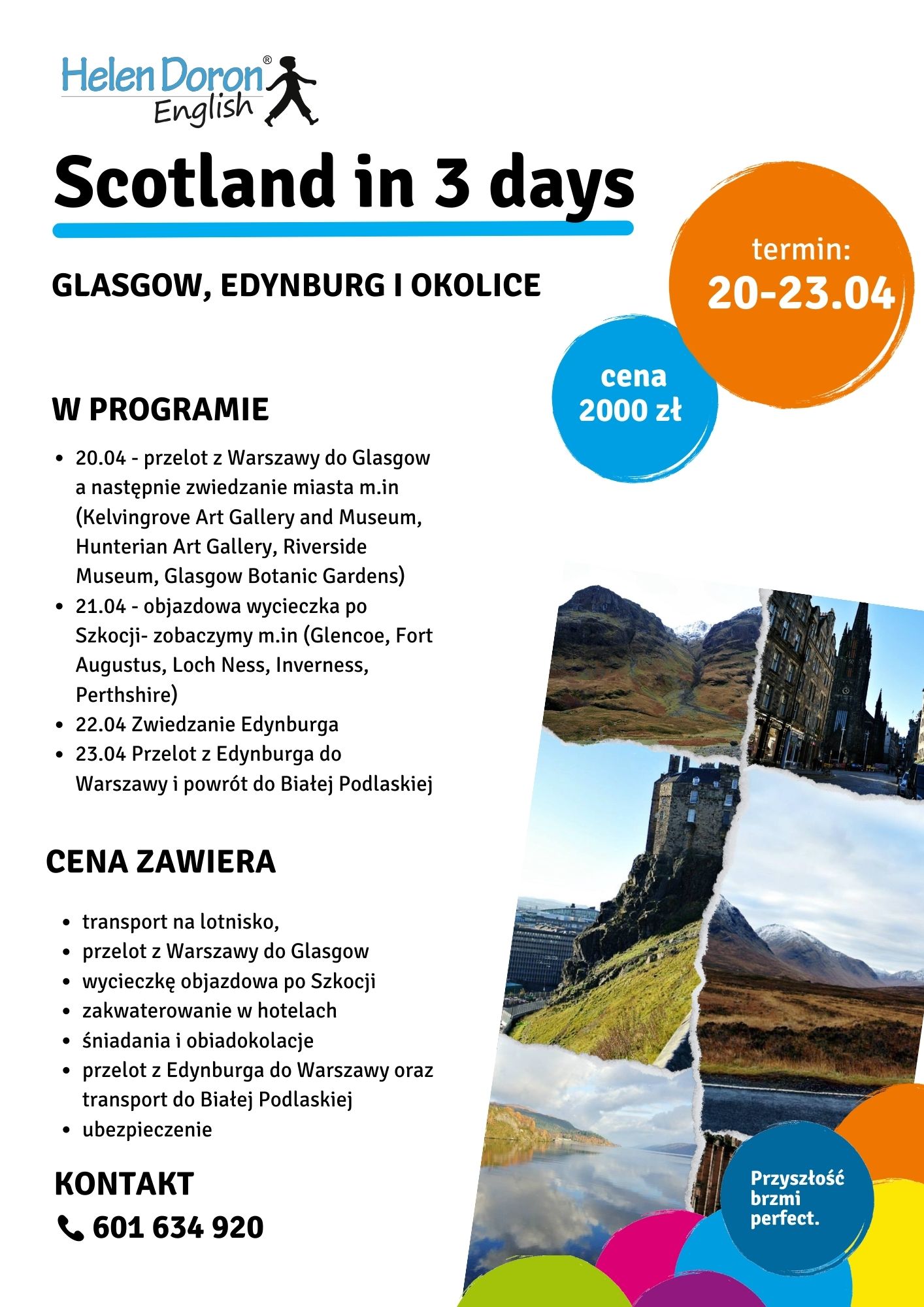 Angielski dla dzieci i młodzieży - wyjazd do UK. Centrum Helen Doron w Białej Podlaskiej organizuje wyjazd do Szkocji