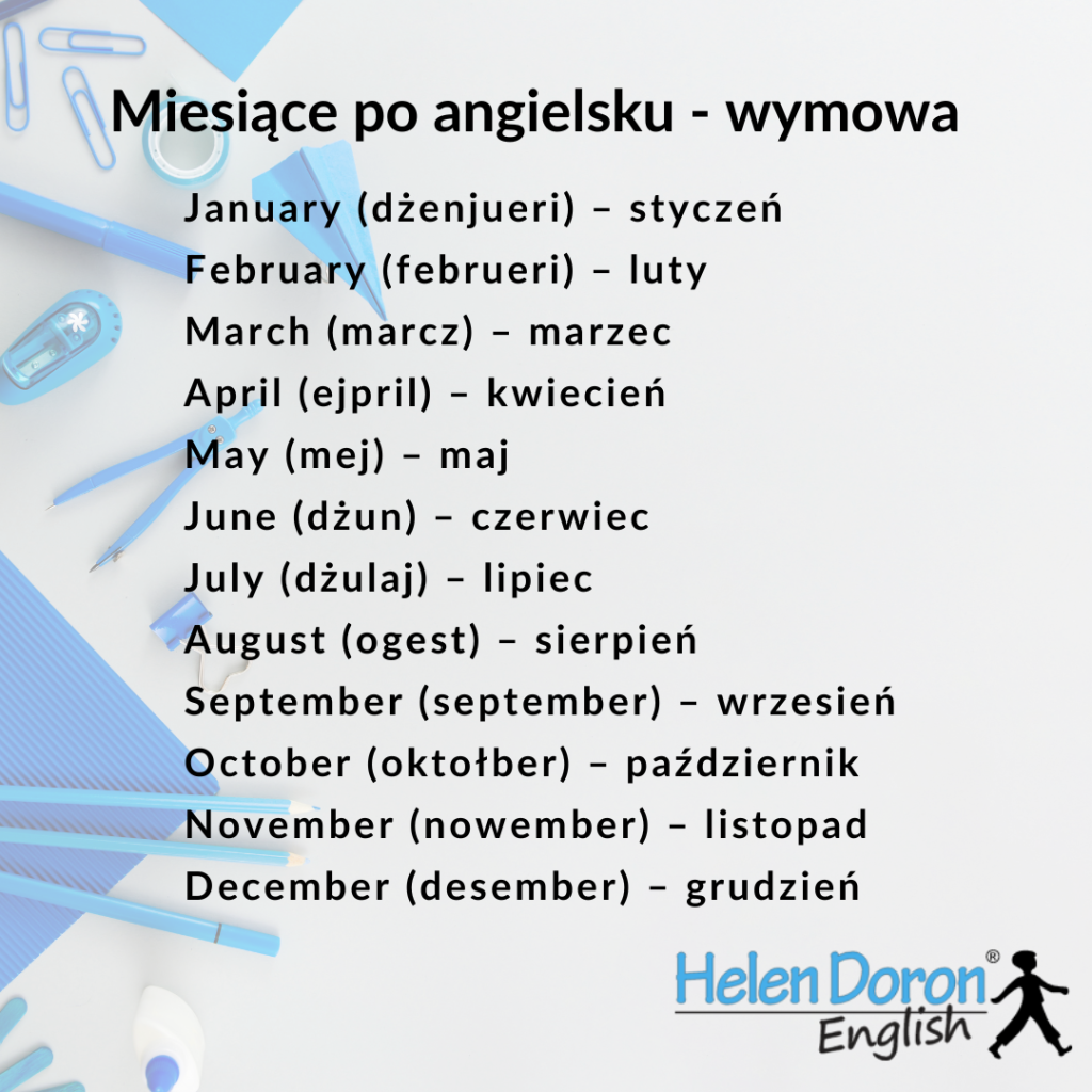 miesiące po angielsku