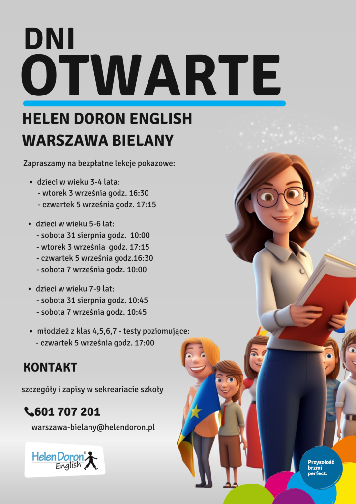 dni otwarte plakat A3 – bielany 1 - Helen Doron English