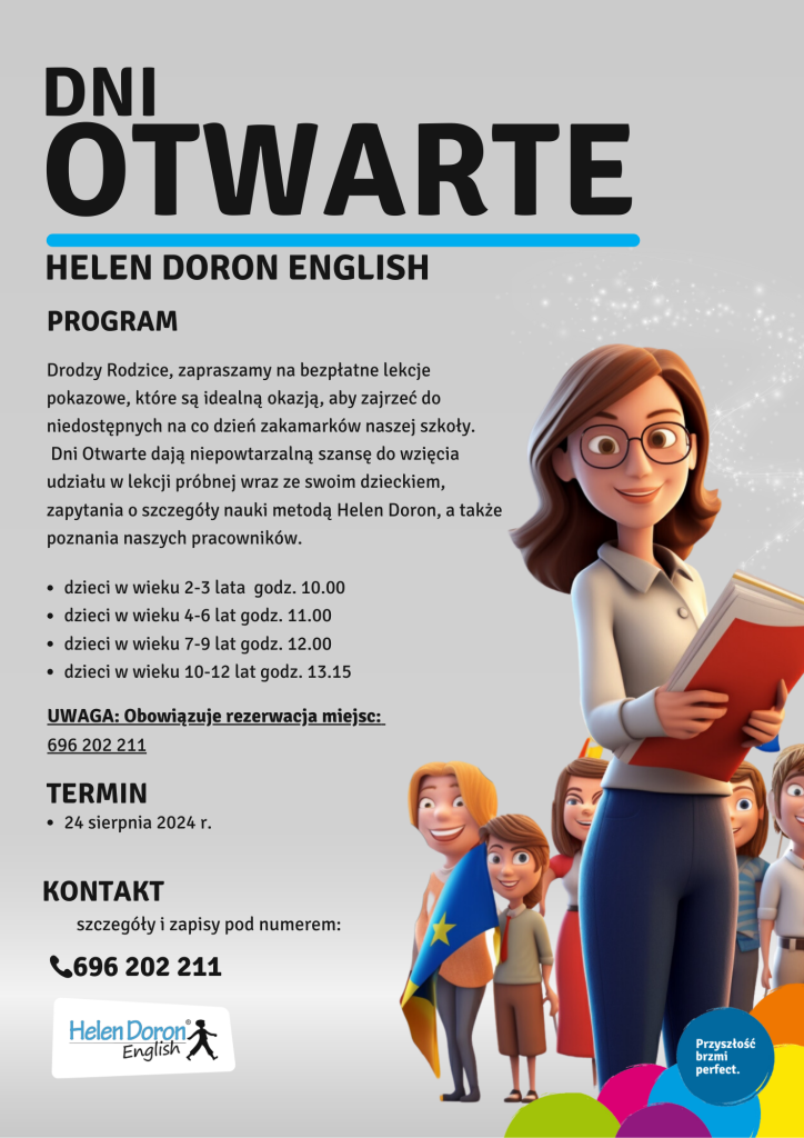 Dzień Otwarty! 1 dni otwarte plakat A3 – kopia - Helen Doron English