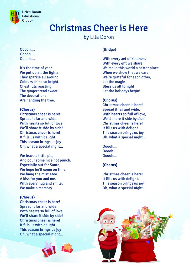 "Christmas Cheer" - śpiewaj z nami i zdobądź nagrodę 1 Christmas 2024 Music video Lirics - Helen Doron English