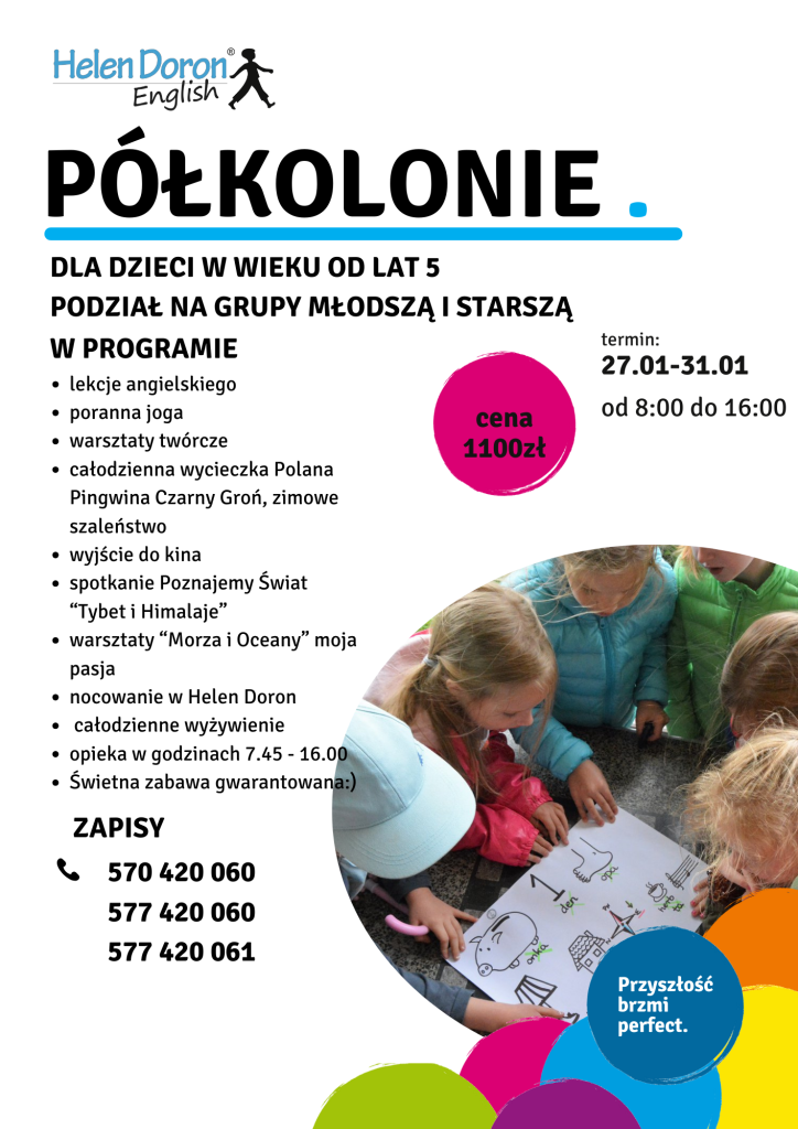 Obozy językowe, półkolonie i kolonie oraz wycieczki w szkole języka angielskiego w Myślenicach 25 Polkolonie zimowe 1 - Helen Doron English