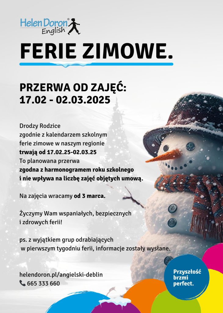 Plakat FERIE 2023 – kopia 2 - Helen Doron English