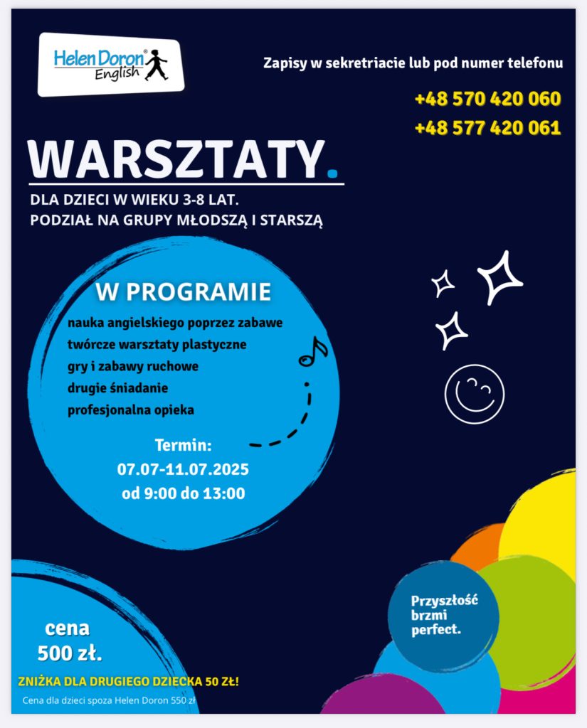 Obozy językowe, półkolonie i kolonie oraz wycieczki w szkole języka angielskiego w Myślenicach 21 Lekcje Angielskiego Myślenice
