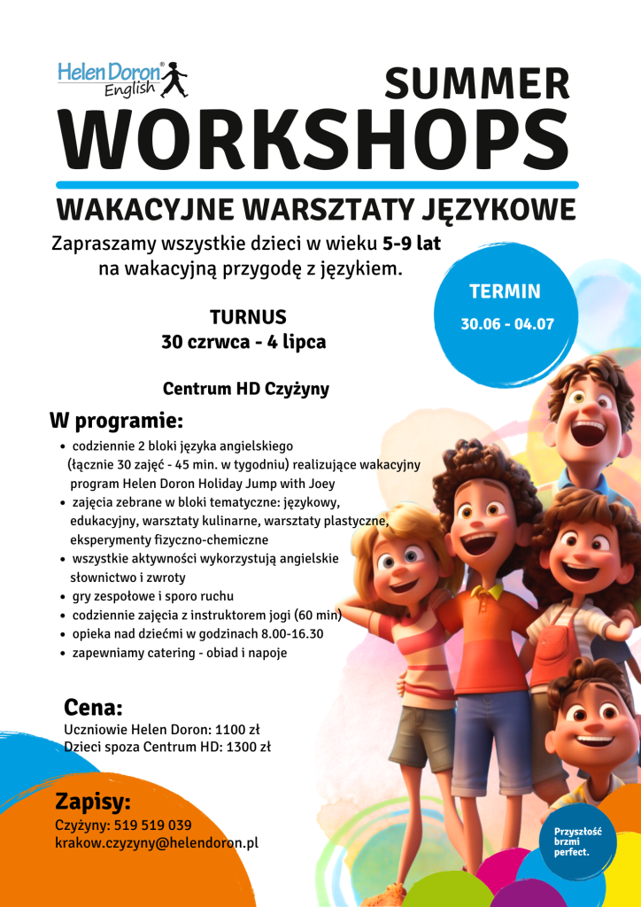 Wakacyjne warsztaty językowe w Centrum Helen Doron Kraków 1 workshops – kopia 2 - Helen Doron English