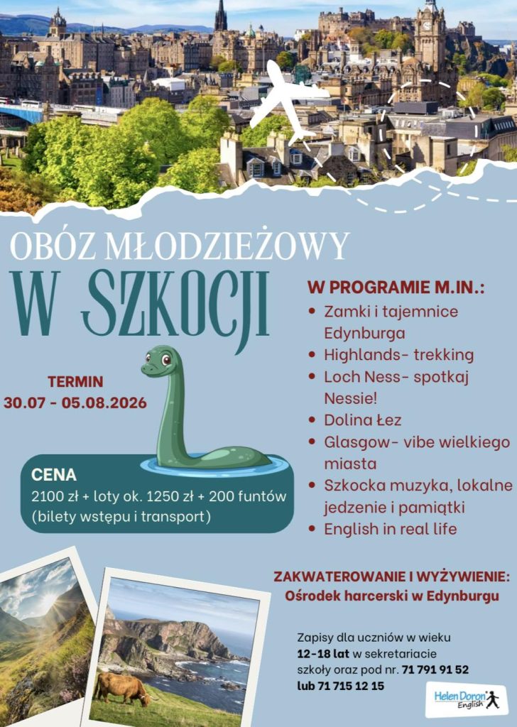Szkocja plakat - Helen Doron English