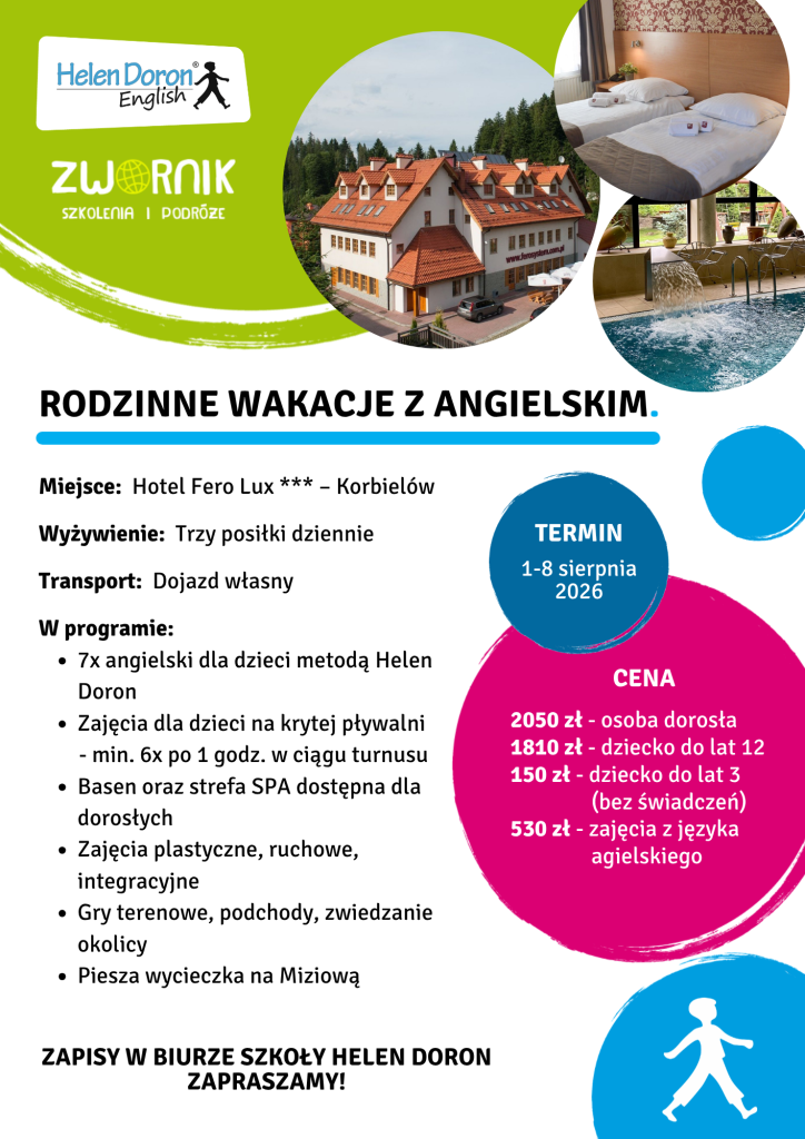 Plakat wakacje 2026 - Helen Doron English