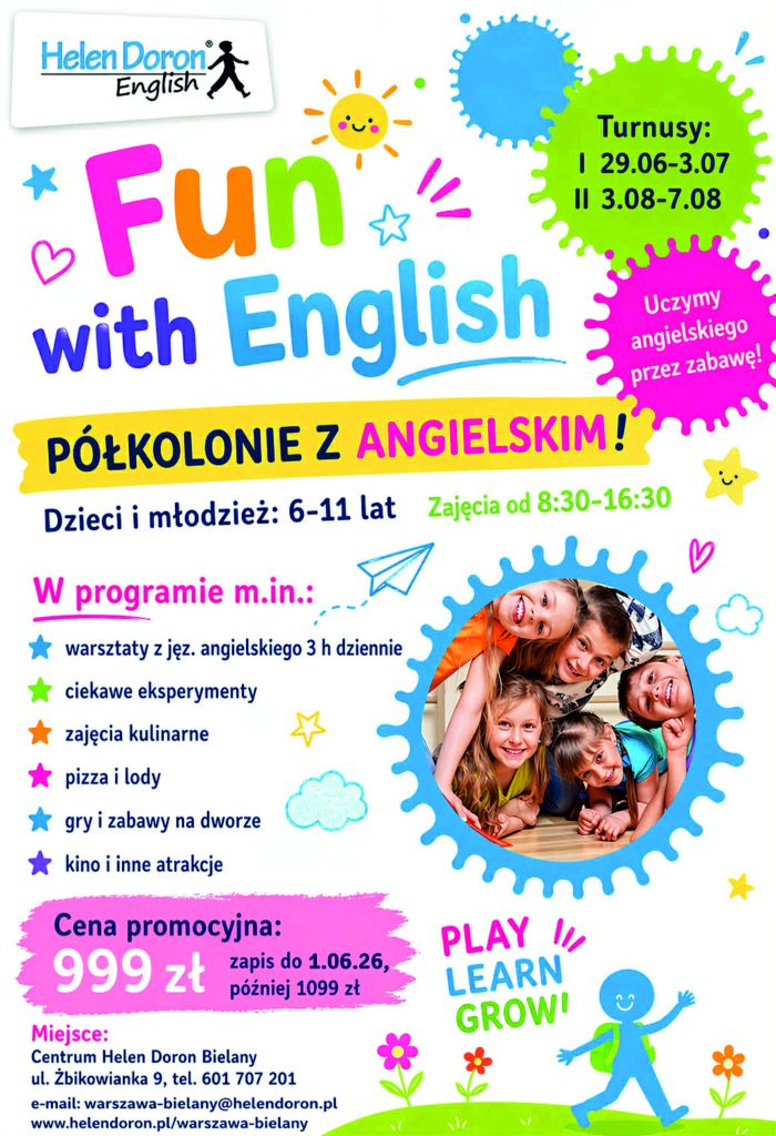 Półkolonie z angielskim na Bielanach wakacje 2026 1 Bielany - Helen Doron English