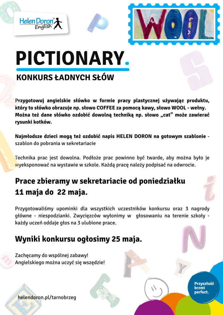 Konkursy dla uczniów 4 Konkurs Pictionary 2024 - Helen Doron English