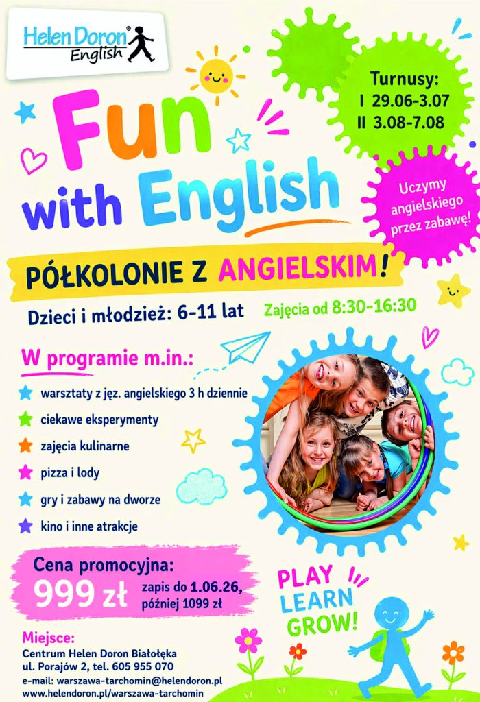 Półkolonie wakacje 2026 1 Tarchomin - Helen Doron English