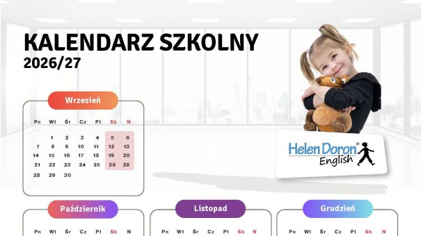 Kalendarz roku szkolnego 2026-2027 Helen Doron Skała